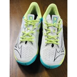 Mizuno Women's Wave Exceed Tour 6 AC Tennis Court Shoes White/Green Size 9 US